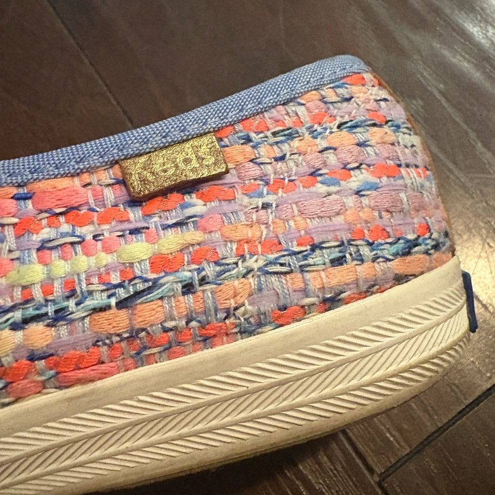 Keds x Oh Joy! Champion Woven Tweed Sneakers Women’s 7.5 | Multicolor Pink Blue - Picture 6 of 7